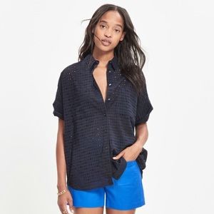 Madewell Eyelet Courier Blouse